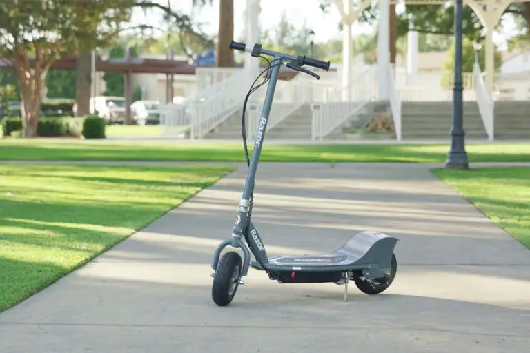product photo of razor e300 electric scooter in the park